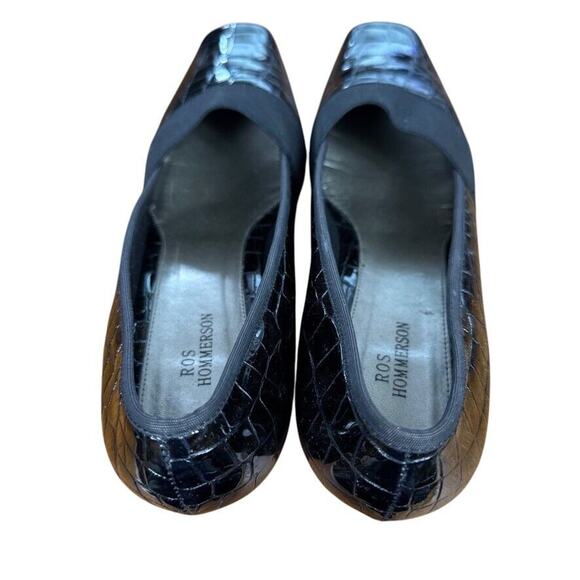 Ros Hommerson Womens Brown Patent Leather Croc Print Block Heel Pumps Shoes 8.5 - Picture 10 of 16